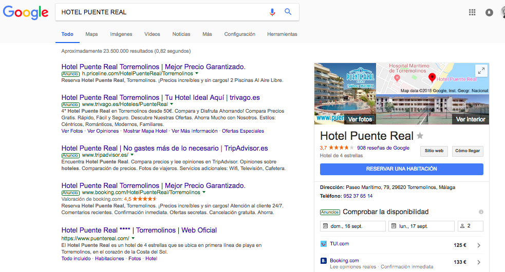 google hotels herramientas paraty