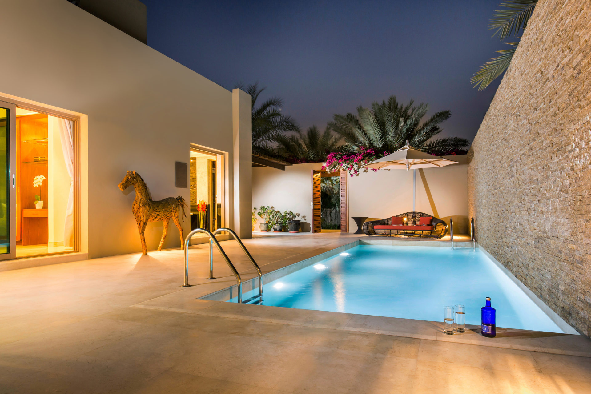 Melia Desert Palm-Villa_with_private_pool_Night