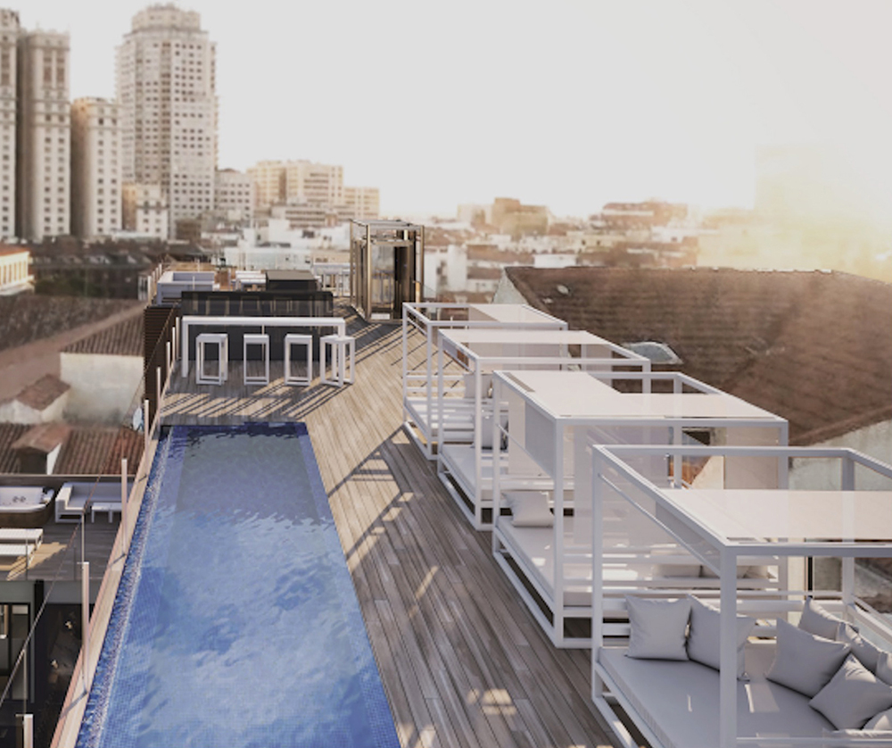 02 Hotel San Bernando Terraza con piscina